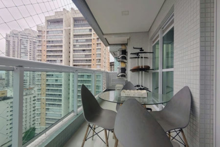 Apartamento com 2 dormitórios para alugar, 76 m² por R$ 7.000,00/mês - Gonzaga - Santos/SP
