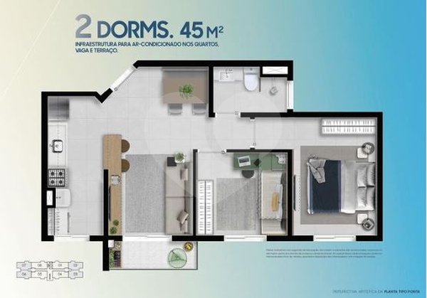 Apartamento 45m² 1