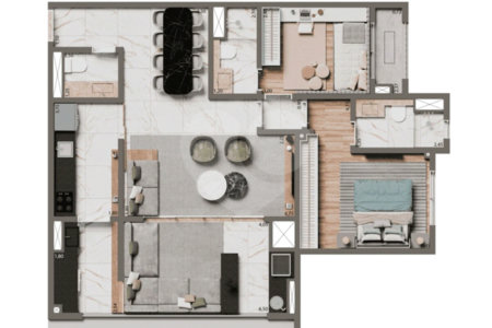 Apartamento à venda com 2 suítes em Santo Amaro, São Paulo, SP