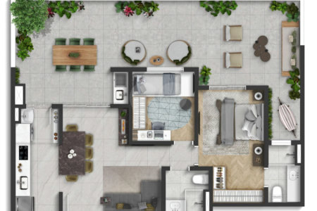 Apartamento à venda com 2 quartos, sendo 1 suíte, em Vila Espírito Santo, Sorocaba, SP