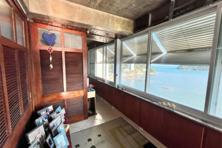 apartamento pé na areia com vista total para o mar em são vicente