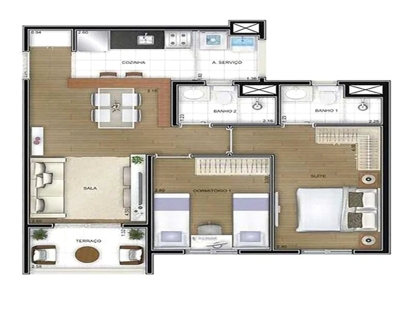 Apartamento à venda com 2 quartos, sendo 1 suíte, em Parque Reboucas, São Paulo, SP