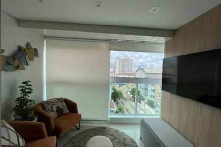 Apartamento 1 suíte com closet, 1 vaga demarcada, Embaré, Santos