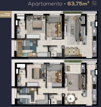 Apartamento 83m² 2