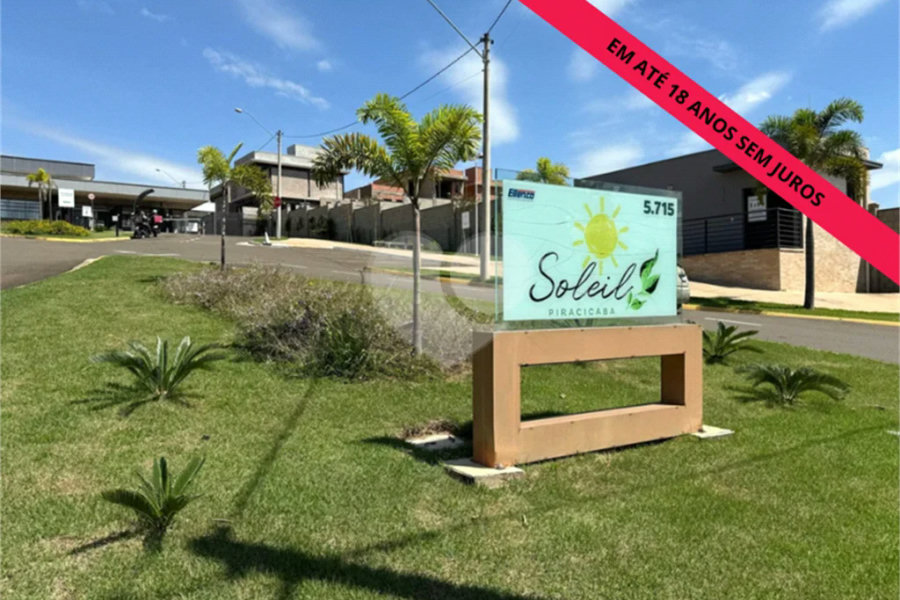 Terreno à venda no condomínio Soleil em Piracicaba
