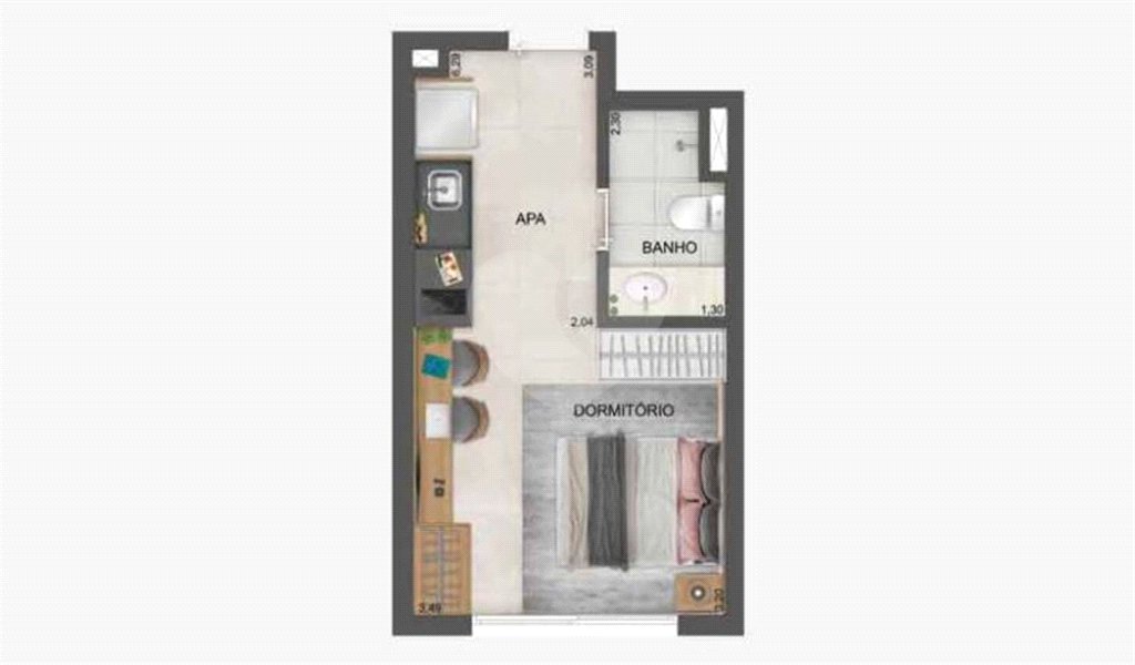 STUDIO NA VILA CLEMENTINO 32 m