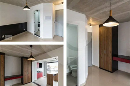 Studio moderno e aconchegante de 29,65m² no Bom Retiro.