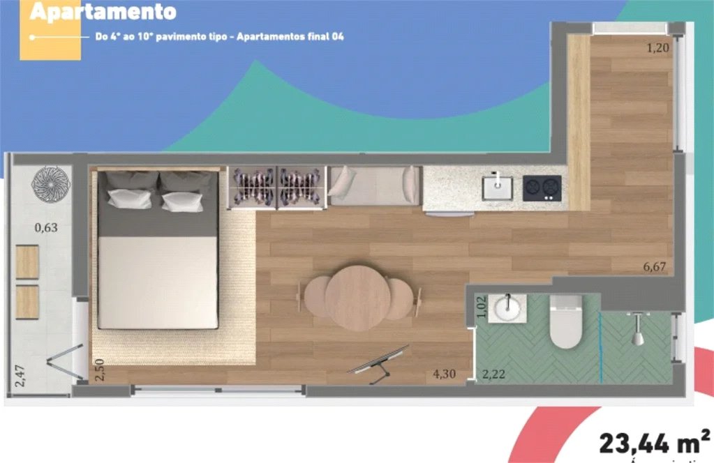 Apartamento à venda com 1 quarto em Pinheiros, São Paulo, SP