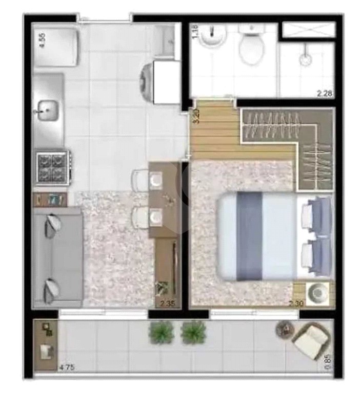 Apartamento à venda com 1 quarto em Água Branca, São Paulo, SP