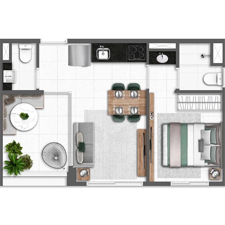 Apartamento à venda com 1 quarto em Pinheiros, São Paulo, SP