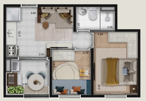 Apartamento 35m² 3