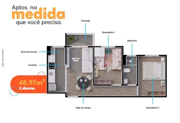 Apartamento 48m² 3