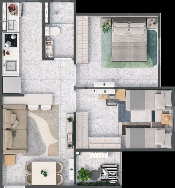 Apartamento 48m² 1