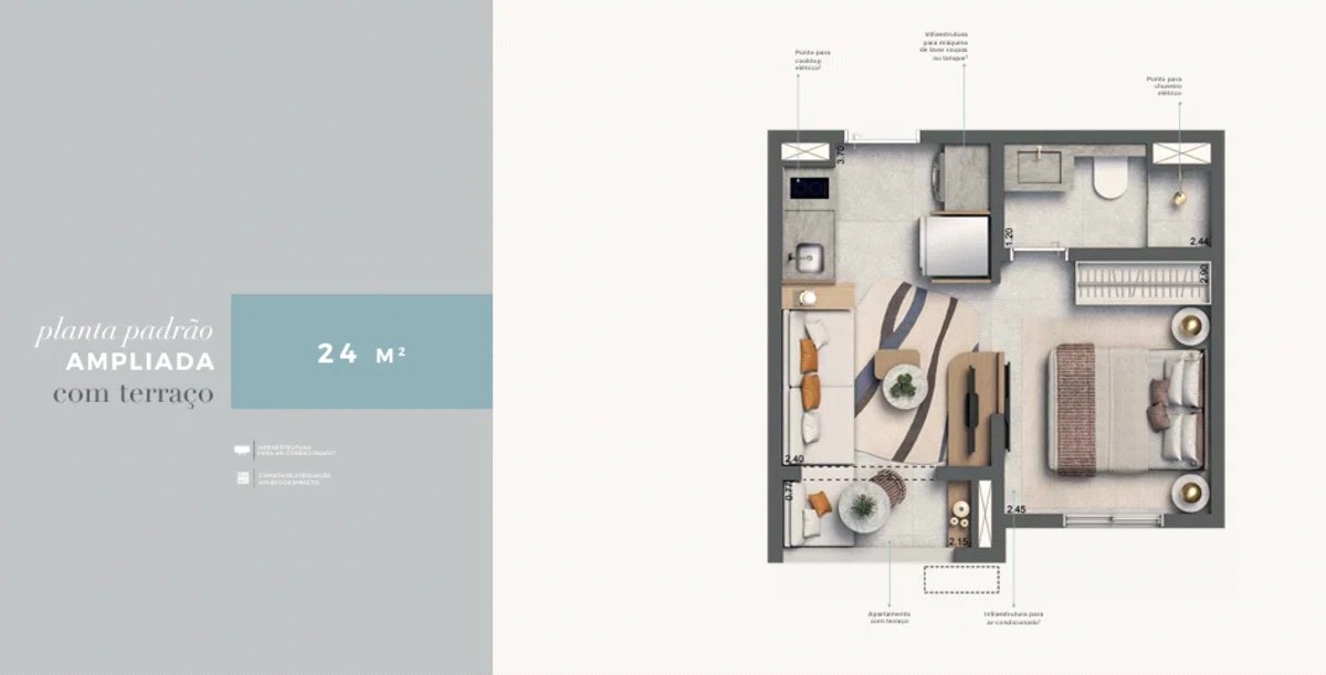 Apartamento à venda com 2 quartos em Pinheiros, São Paulo, SP