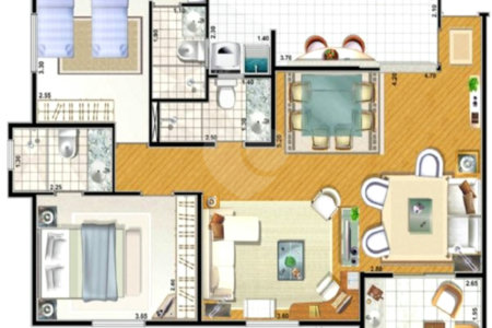 Apartamento à venda com 3 quartos, sendo 2 suítes, em Vila Andrade, São Paulo, SP