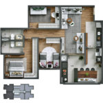 Apartamento à venda com 3 quartos, sendo 1 suíte,  em Jardim Caravelas, São Paulo, SP