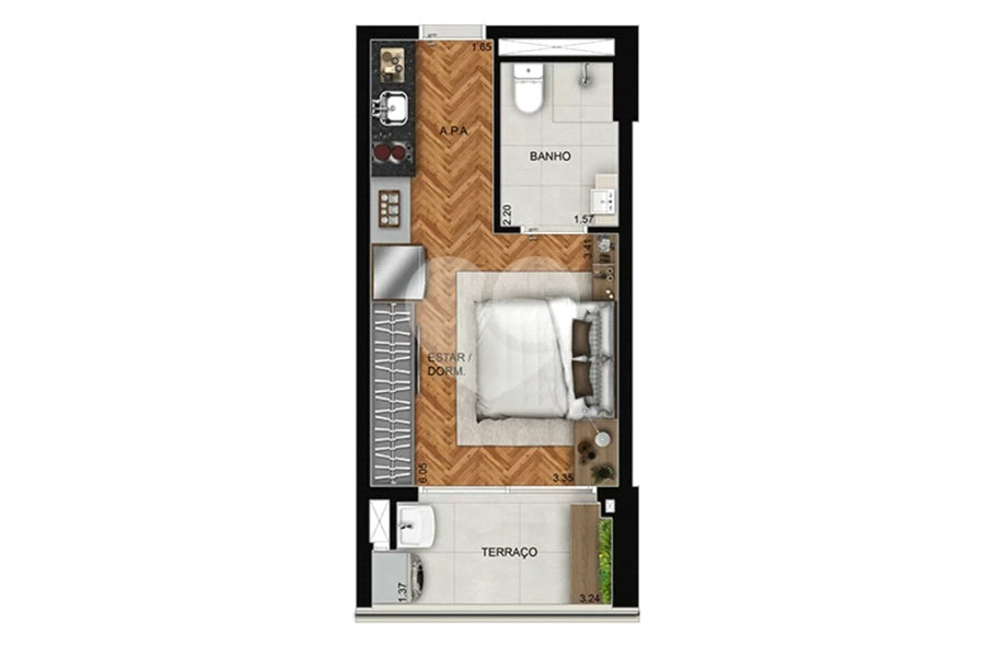 Studio à venda com 1 quarto em Tucuruvi, São Paulo, SP