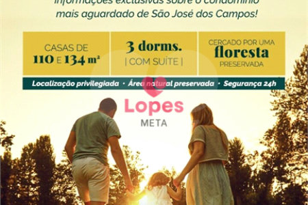 Casa à venda com 3 quartos, sendo 1 suíte, no condomínio Bosque Urbanova, São José dos Campos - SP