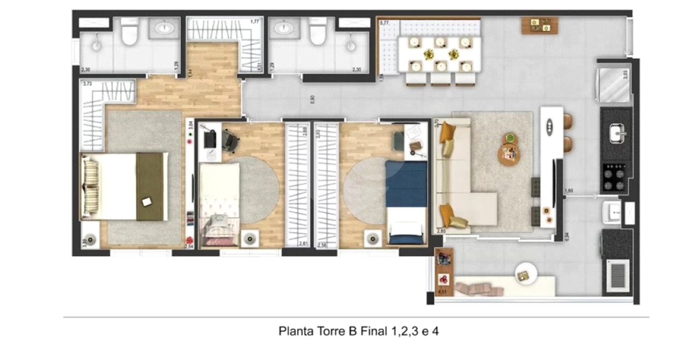 Apartamento à venda com 3 quartos, sendo 1 suíte,  em Planalto Paulista, São Paulo, SP