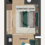 Studio à venda com 1 quarto em Santo Amaro, São Paulo, SP