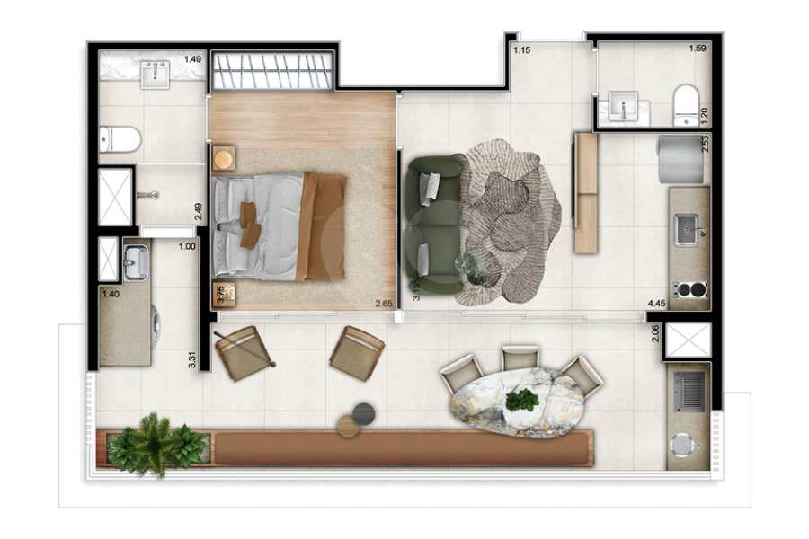 Apartamento à venda com 1 suíte em Santana, São Paulo, SP