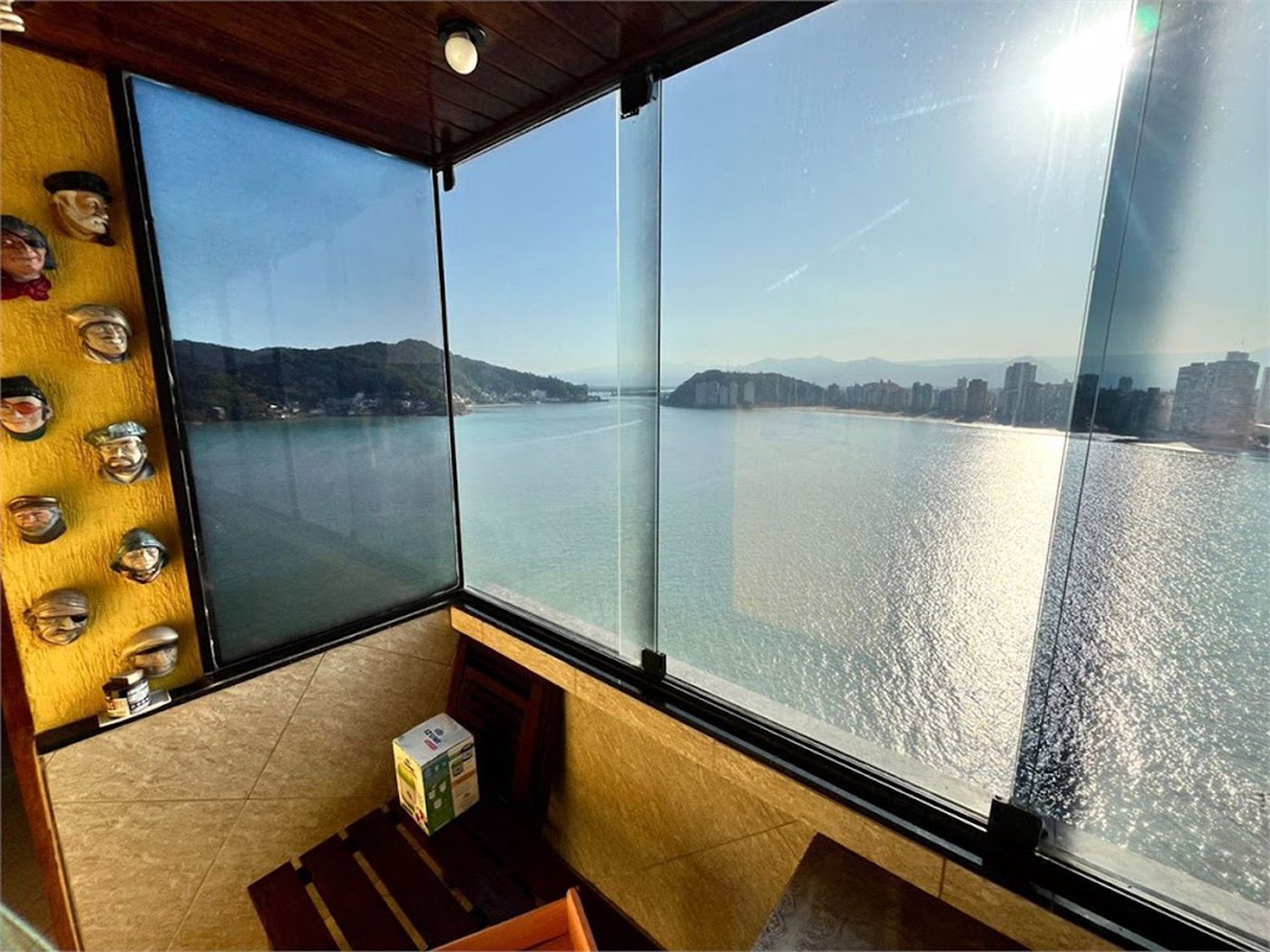 apartamento pé na areia com vista total para o mar em são vicente
