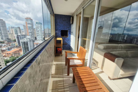 Apartamento com 3 dormitórios, 120 m² - venda por R$ 990.000,00 ou aluguel por R$ 11.160,00/mês - Boqueirão - Santos/SP