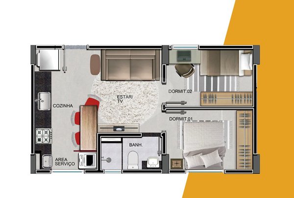 Apartamento 38m² 6