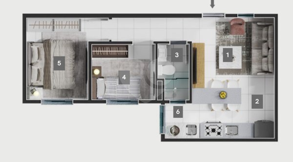 Apartamento 41m² 4