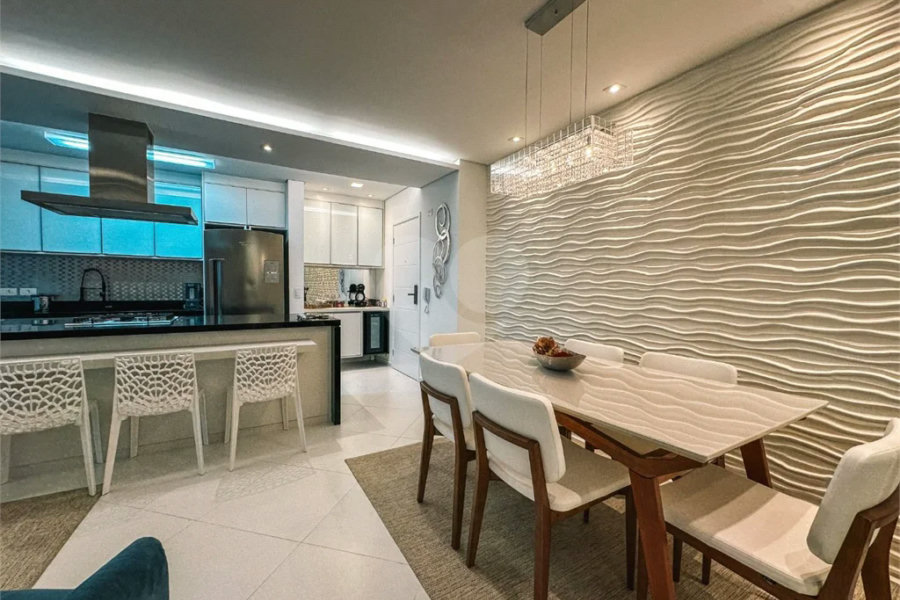 Apartamento à venda com 3 quartos, sendo 2 suítes,  em Riviera de São Lourenço, Bertioga, SP