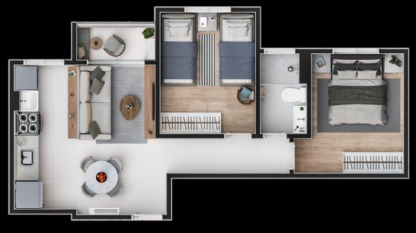 Apartamento 44m² 2