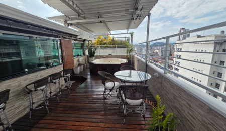 Cobertura com 3 dormitórios à venda, 262 m² por R$ 1.800.000,00 - Pompéia - Santos/SP