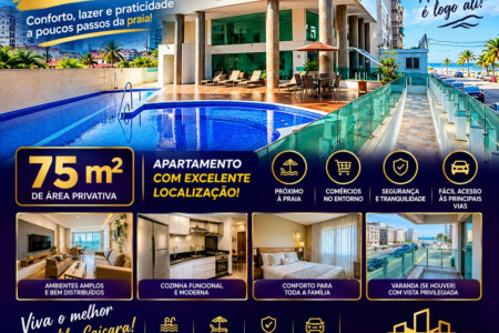 🏖️ BELO APARTAMENTO NO CORAÇÃO DA VILA CAIÇARA – PERTINHO DA PRAIA!
