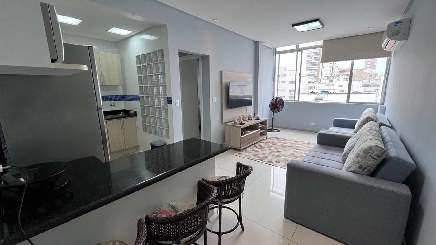 Apartamento com 1 dormitório à venda, 60 m² por R$ 490.000,00 - Gonzaga - Santos/SP