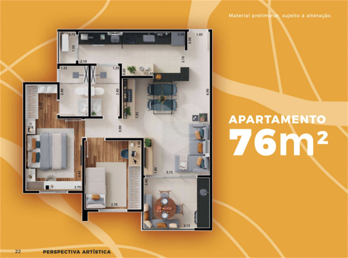 Apartamento à venda com 2 quartos, sendo 1 suíte, em Vila Augusta, Sorocaba, SP