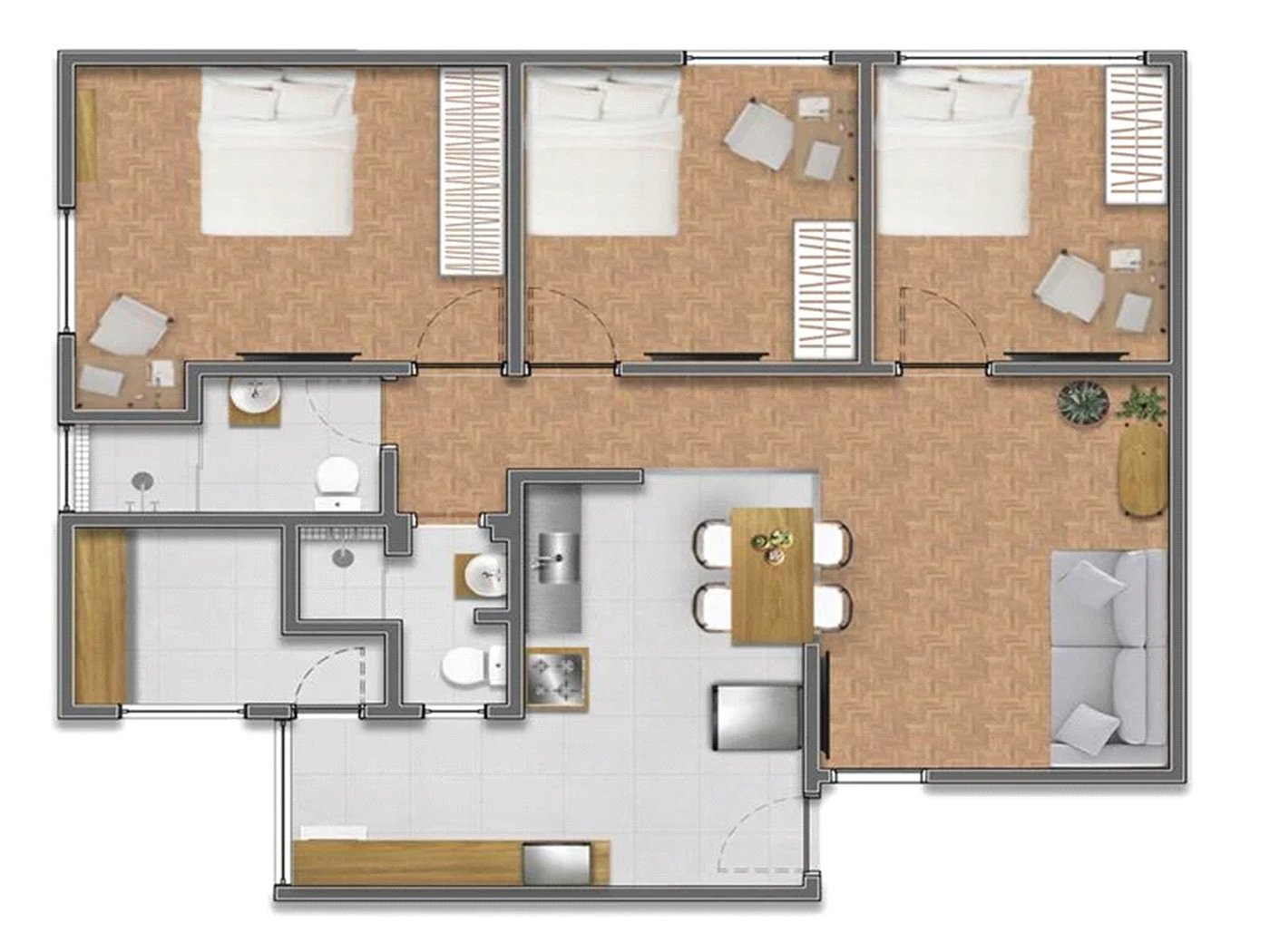 Apartamento à venda com 3 quartos em Cidade Monções, São Paulo, SP