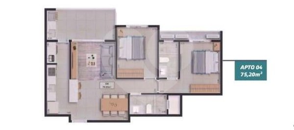 Apartamento 75m² 2