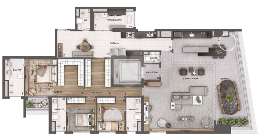 Apartamento à venda com 3 suítes em Chácara Santo Antônio (zona Sul), São Paulo, SP