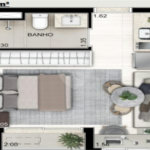 Apartamento à venda com 1 quarto em Campo Belo, São Paulo, SP