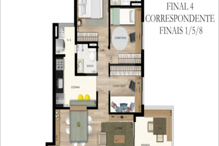 Apartamento à venda com 2 quartos, sendo 1 suíte,  em Campo Grande, São Paulo, SP