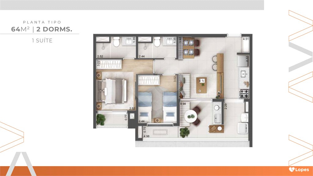 Studio à venda com 2 quartos, sendo 1 suíte, em Bela Vista, São Paulo, SP