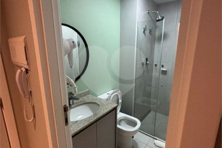 Studio mobiliado em andar alto com lazer completo em Indianópolis
