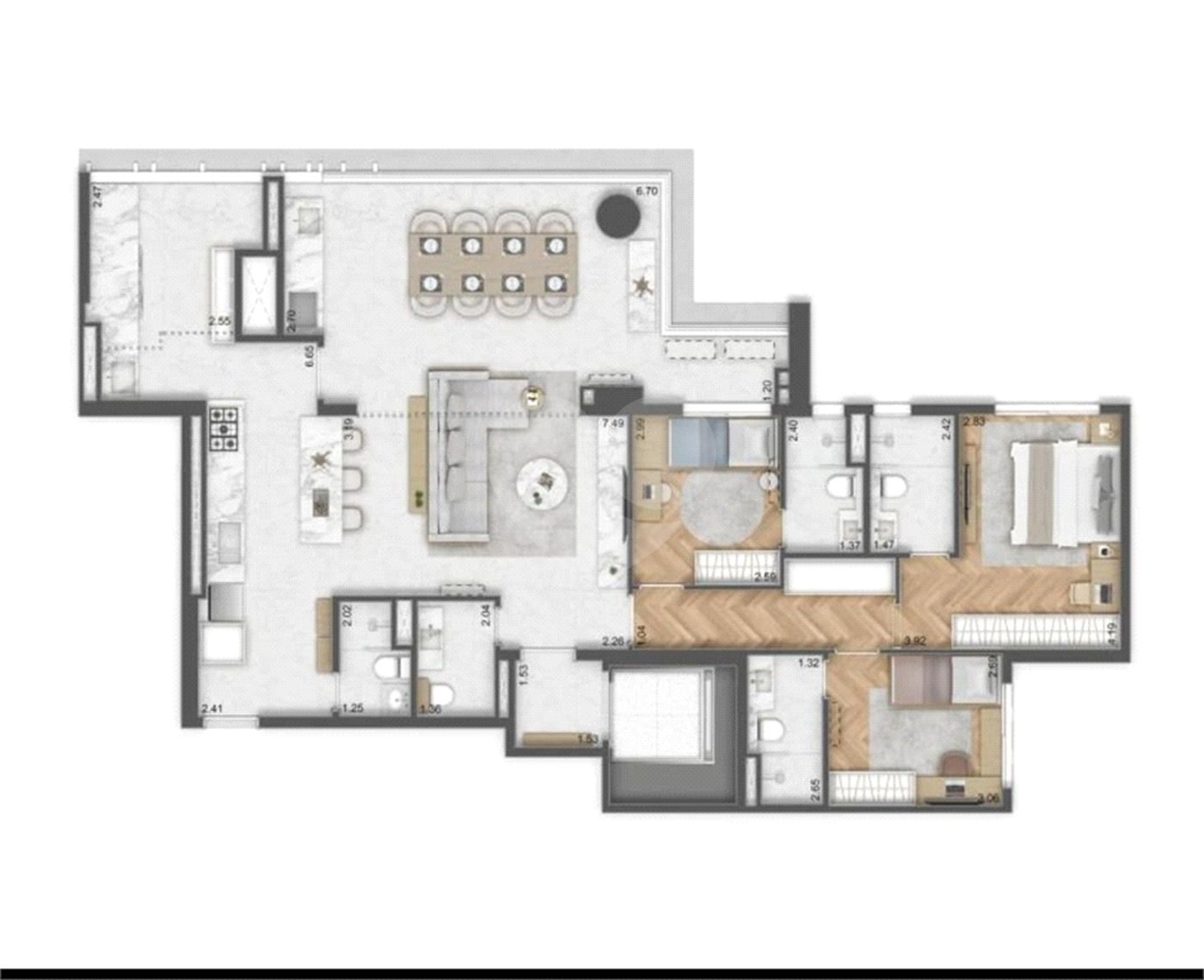 Apartamento NOVO no IPIRANGA 149m² 3 dorm 2 vagas - Alto Padrão - Aceita Permuta