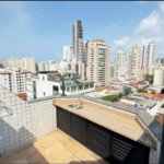 Cobertura com 1 dormitório à venda, 112 m² por R$ 921.000,00 - Pompéia - Santos/SP