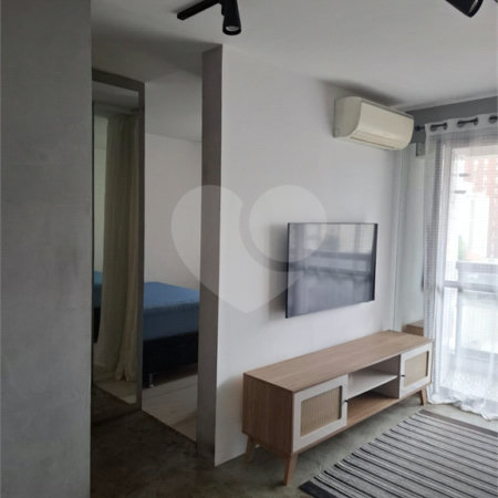 Apartamento moderno e mobiliado, 1 dormitório 1 banheiro, sala de star com varanda, cozinha americana, na Vila Olímpia.