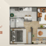 Apartamento à venda com 2 quartos, sendo 1 suíte, em Parque Santos Dumont, Votorantim, SP