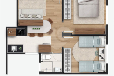 Apartamento à venda com 1 quarto em Vila Mazzei, São Paulo, SP