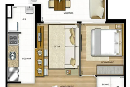 Apartamento à venda com 1 quarto em Vila Andrade, São Paulo, SP