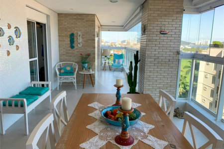 Apartamento à venda com 3 quartos, sendo 1 suíte,  em Jardim Belmar, Guarujá, SP