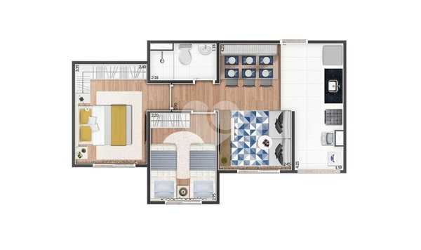 Apartamento 40m² 1